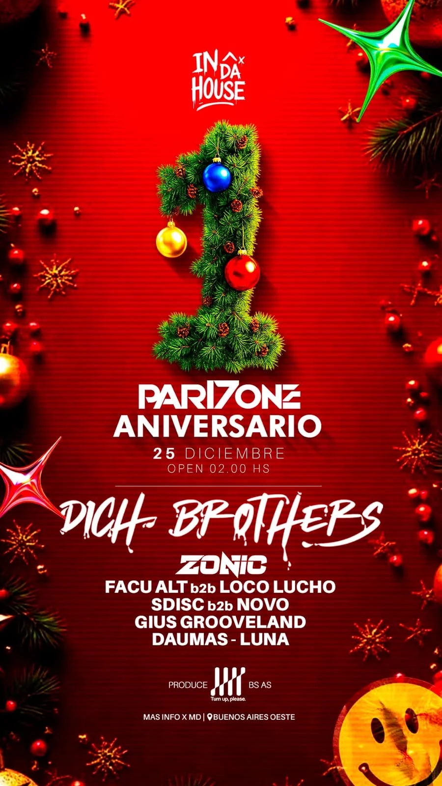 Flyer Parizone Aniversario con FacuAlt b2b Loco Lucho.